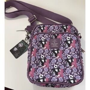 Bioworld Nightmare Before Christmas Jack & Sally Purple Crossbody Bag Disney NWT
